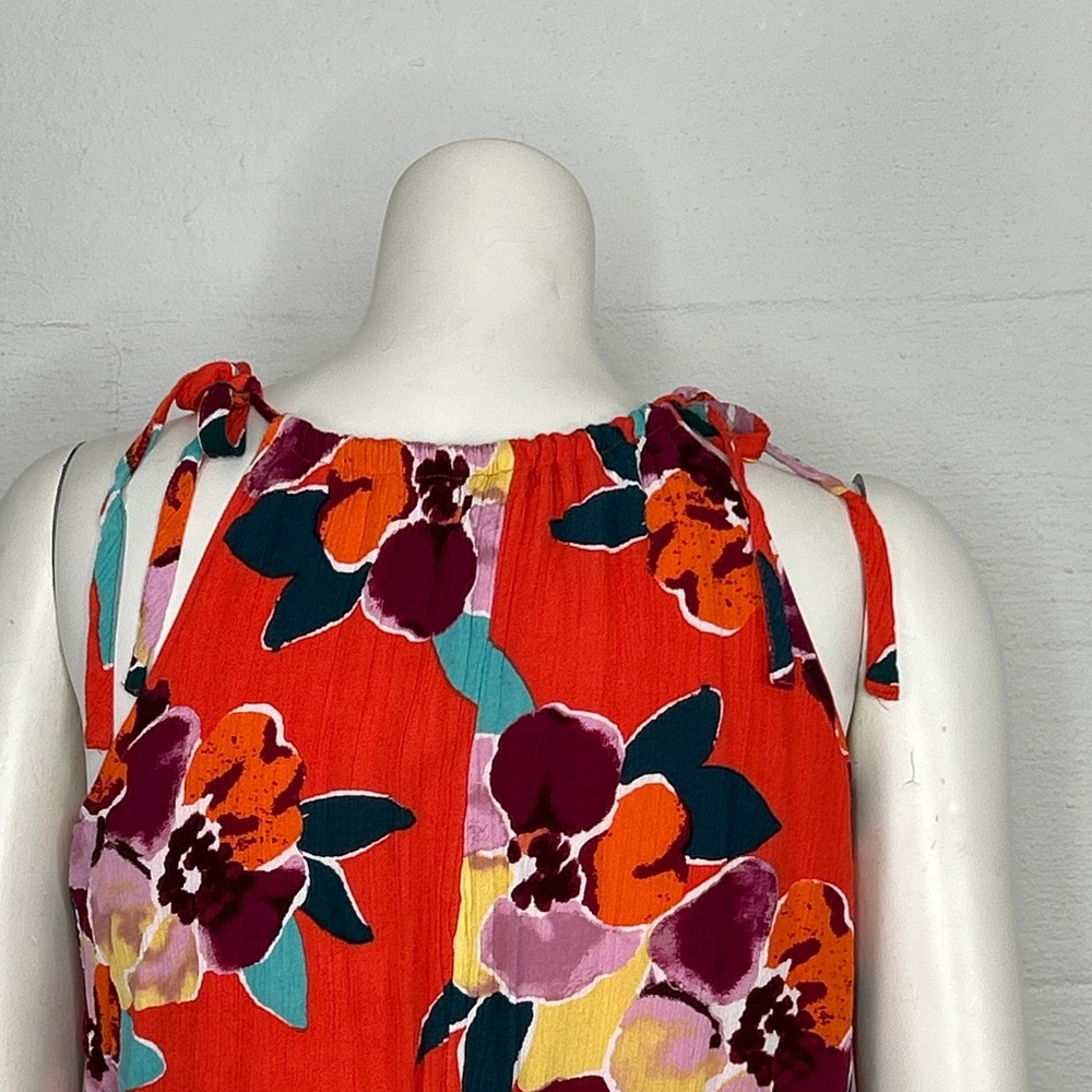 Maurices Dress XL Print Floral Midi Orange Multicolor Halter Kentucky
Derby - Picture 10 of 14